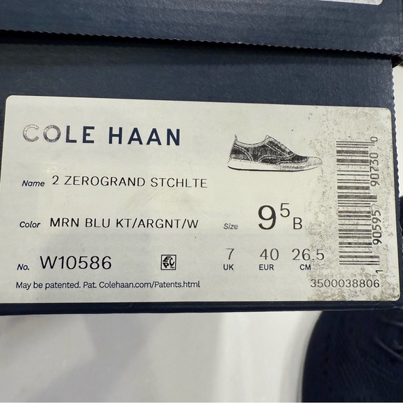 Cole Haan Women 2 ZEROGRAND Stitchlite Oxford Marine Blue Knit/Argento US 9.5 B - Picture 13 of 13